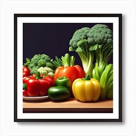 Vegetables On A Table Art Print