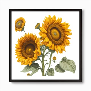 Floral themed Wall Art Print, Street Art Style Sun Flower Print on Arc –  ArtbyFreddyB