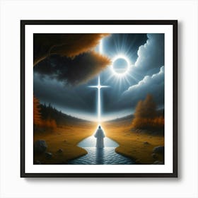 Cross Across Three Art Print