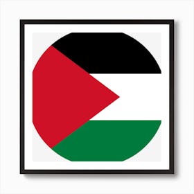 Flag Of Palestine Flat Round 2048x2048 Art Print