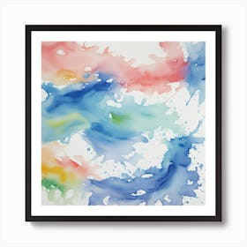 Watercolor Splashes Art Print