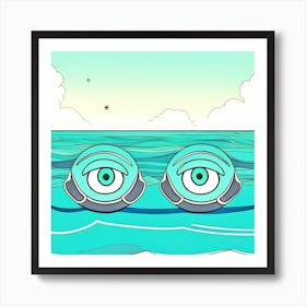 Eyes In The Water Art Print
