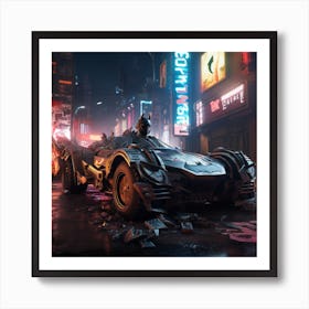 Igiracer Painting 3d Batman Next To Batmobile In Apocalyptic Ne D0e4f747 55ef 4356 A895 8a8b39bb706f Art Print