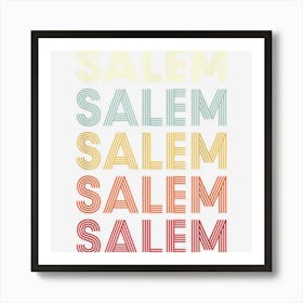 Salem Michigan Salem Mi Retro Vintage Text Art Print