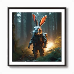 Rabbit In The Woods 58 Art Print