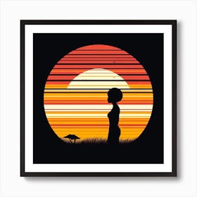 Sunset Silhouette 3 Art Print