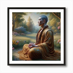 Buddha In The Forest 4 Art Print