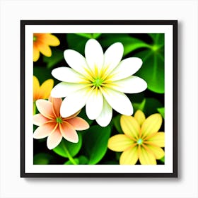 Colorful Flowers 2 Art Print