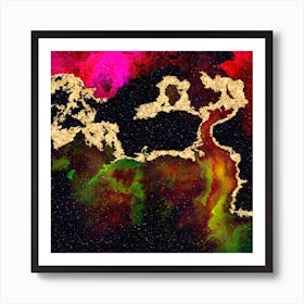 100 Nebulas in Space with Stars Abstract n.108 Art Print