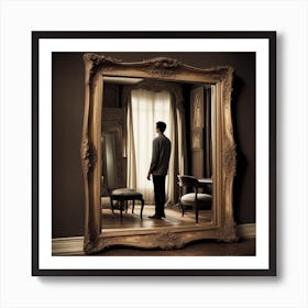 Man In A Mirror Art Print