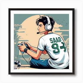 Video Game Player Art Print