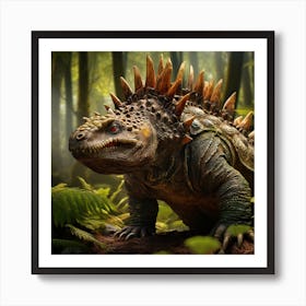 Dinosaur In The Forest Art Print