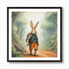 Rabbit In The Woods 9 Art Print