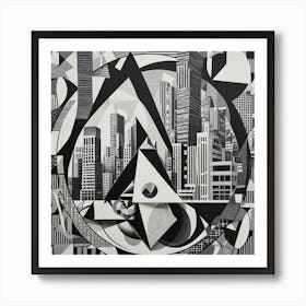 Black and White Abstract Art 226 Art Print