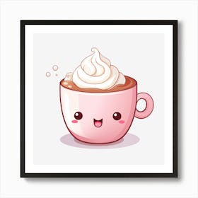 Cute Kawaii Coffee Art Print