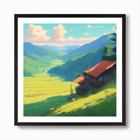 House In The Mountains Art Print