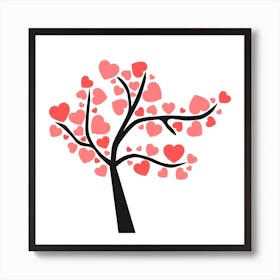 Valentine'S Day Tree Art Print