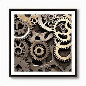 Gears Background 20 Art Print