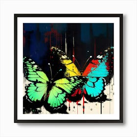 Two Colorful Butterflies 5 Art Print