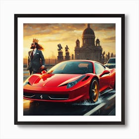 King Of Ferrari Art Print