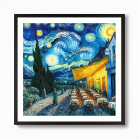 Van Gogh Painted A Cafe Terrace At The Edge Of The Universe (3) Art Print