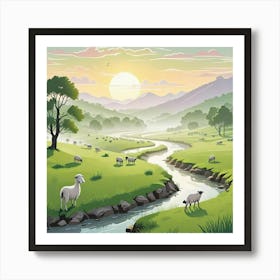 Grassland With Ship Art Print (1) 1 Art Print