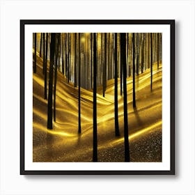 Golden Forest 5 Art Print