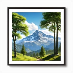 Alpine Landscape Art Print