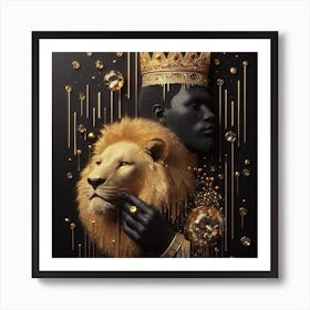 King Of Lions 1 Art Print