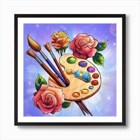 Loves paint 🌹 Art Print