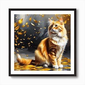 Golden Cat 1 Art Print