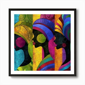 Three African Women 44 Art Print