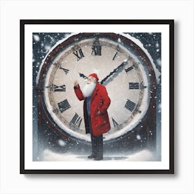 Santa Claus In The Snow Art Print