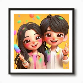 Chinese Couple Art Print