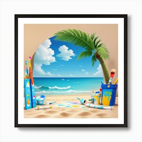 On The Beach Art Print