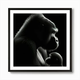 Portrait Of A Gorilla 4 Art Print