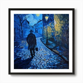 Van Gogh Style. Night Watchman at Arles Series 4 Art Print