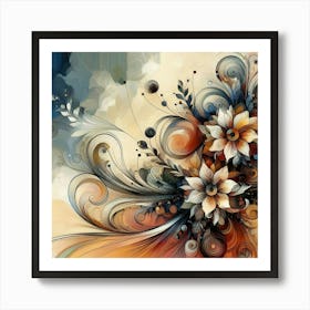 Abstract Floral Painting 5 Art Print