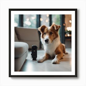 Dog Laying On The Floor Art Print