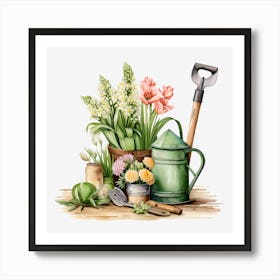 Garden Tools Art Print