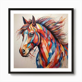 Colorful Horse 2 Art Print