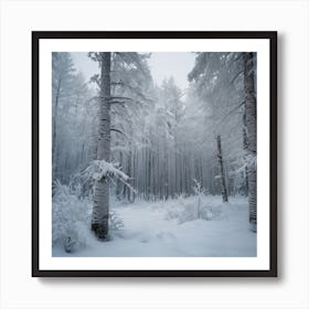 Snowy Forest Art Print