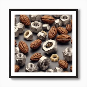 Nuts As A Logo Haze Ultra Detailed Film Photography Light Leaks Larry Bud Melman Trending On A (1) Art Print