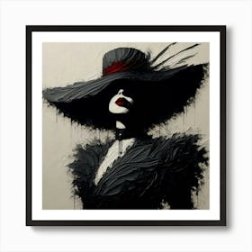 A mysterious woman Art Print