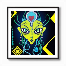 Alien Head Art Print