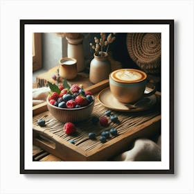 Coffee And Berries Art Print