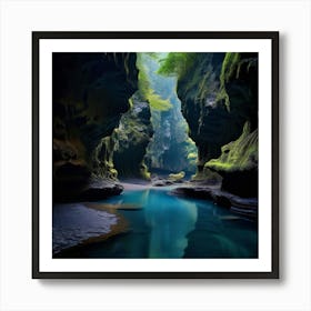 Te Ana Au Caves New Zealand Art Print