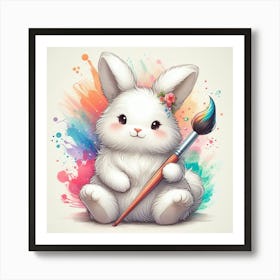 Illustration rabbit Art Print