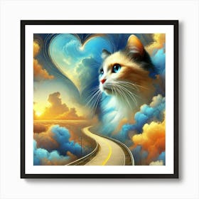 Cat In The Clouds 1 Art Print