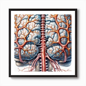 Vascular Anatomy Of The Human Brain Art Print